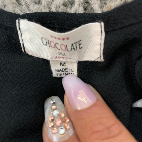 Black Flowy Tank Top - Picture 4 of 6